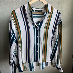 Striped Button Blouse